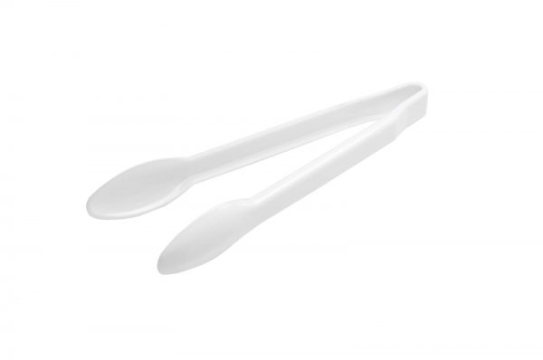 Fineline 3312 WH Platter Pleasers 12 White Plastic Serving Tongs 48