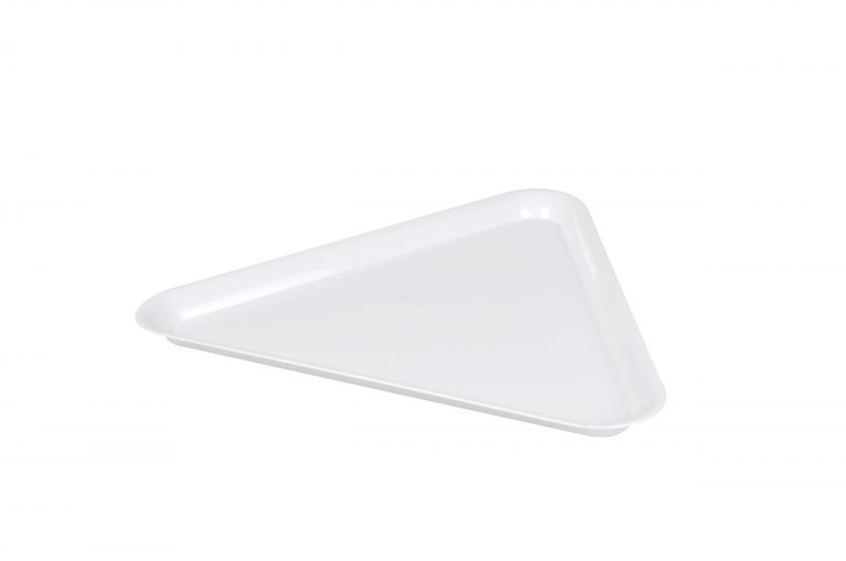 Fineline 3561 WH Platter Pleasers 16 White Plastic Triangular Tray