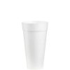 Dart® J Cup® Insulated EPS Foam Cup - 24 oz., White