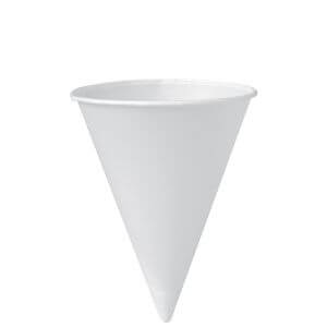 Cone, H: 35 cm, D 16 cm, white, 1 pc