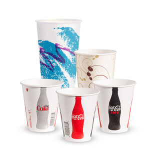 Tistheseason Solo Cup Jazz Paper Hot Cups; 16 oz. Polycoated - White; Green;  Purple (TI9455)