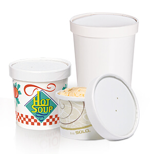 32 oz. White Paper Food Container and Lid Combo, Pack of 250