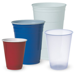 16-Ounce Plastic Party Cups in Blue (50 Pack) - Disposable Plastic