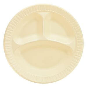 Foam Plates, Compartment, 10-1/4 Inch, Plates