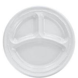 PLATE/ Laminated Foam, 10 1/4 three compartment, 500/case-Food