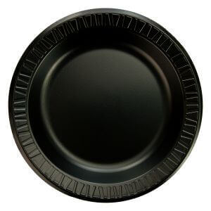 Dart 10PBQR Quiet Classic 10 1/4 Black Laminated Round Foam Plate