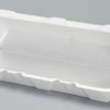 Genpak 22500-WHT 5 5/8 x 5 3/4 x 3 1/4 White Large Foam Hinged Lid Sandwich  Container - 500/Case - Splyco