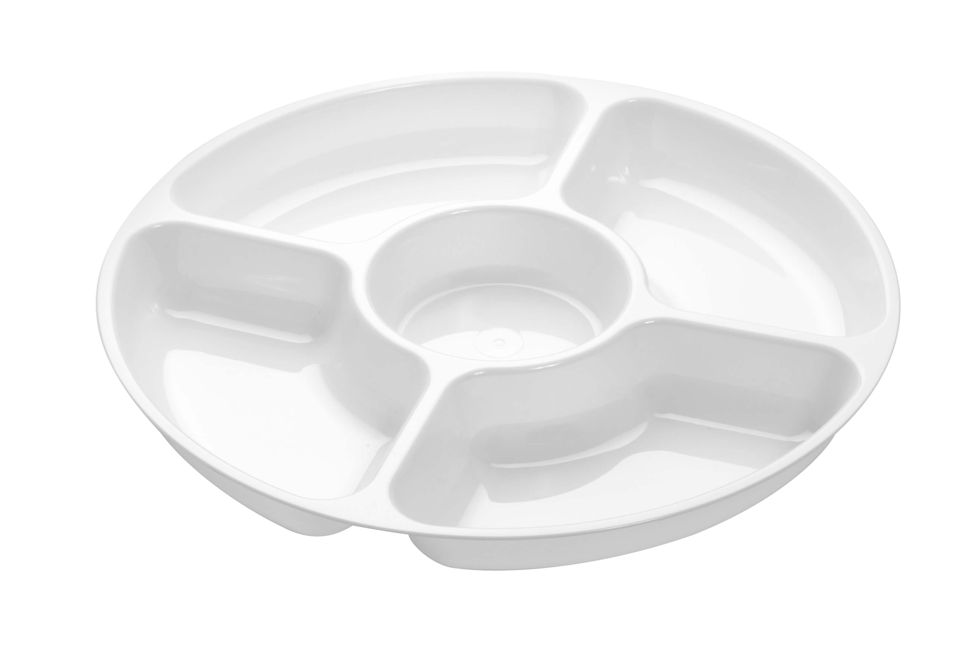 White 7 Compartment Plate with Lid