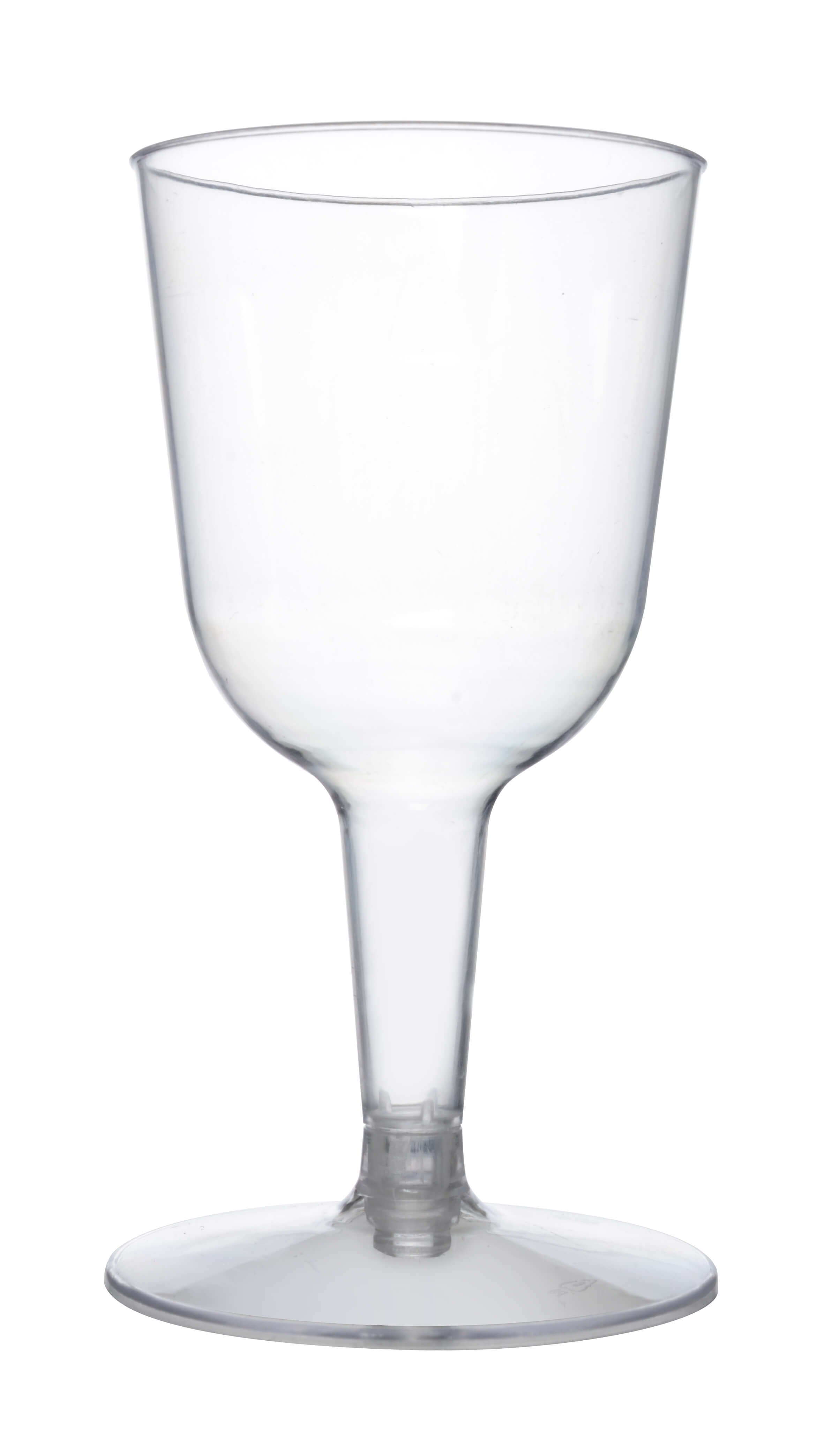 Fineline 6415-CL Tiny Temptations 2 oz. 2-Piece Clear Plastic Tiny Wine  Goblet - 200/Case