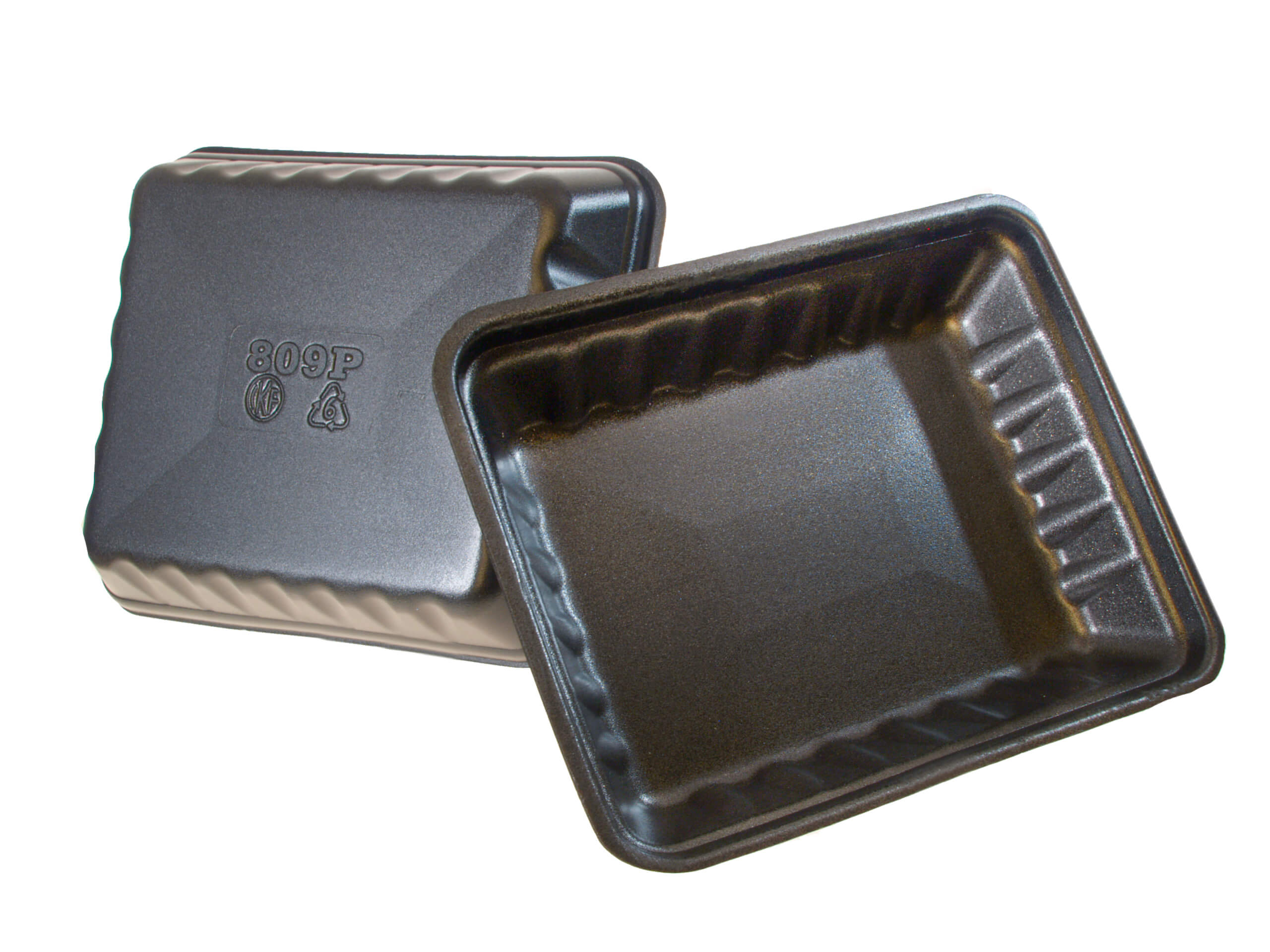 CKF 8SBK, 8S Black Foam Meat Trays, Disposable Standart Supermarket Meat  Poultry Frozen Food Trays, 125-Piece Bundle