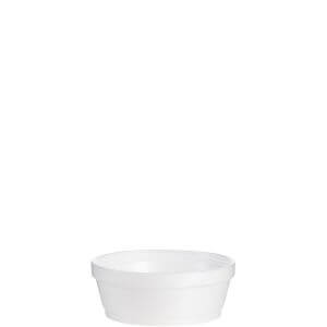 Dart 10oz. Round Foam Bowls - White