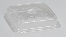 10 Genpak 55A10 Bake N' Show Angel Food Cake Pan with Lid - 10/Pack