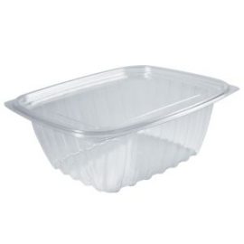 Dart C57PST1 6 x 5 13/16 x 3 ClearSeal Hinged Lid Plastic Container -  500/Case - Splyco