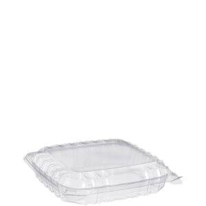 Dart Plastic Container, 3 Compartments, Hinged - 250/Case