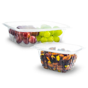 Dart C8DCPR ClearPac 8 oz. Clear Rectangular Plastic Container