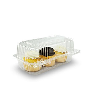 Surelock 4ct Clear Hinged Muffin Container 6.5x6.8x2.8 Pack 288