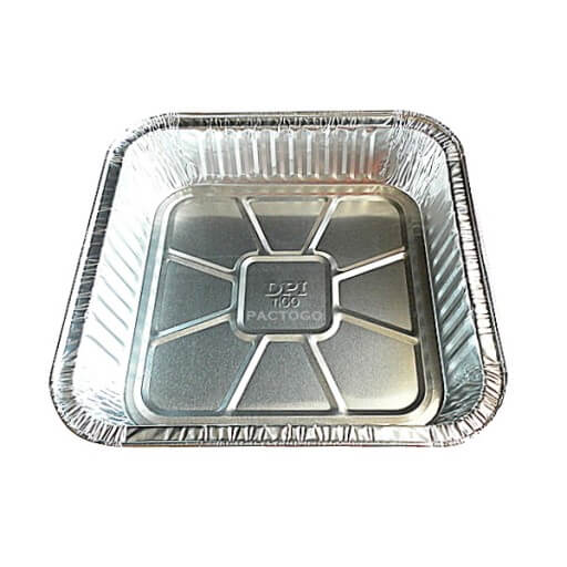 Durable Packaging 9 Square Disposable Aluminum Cake Pan #1100