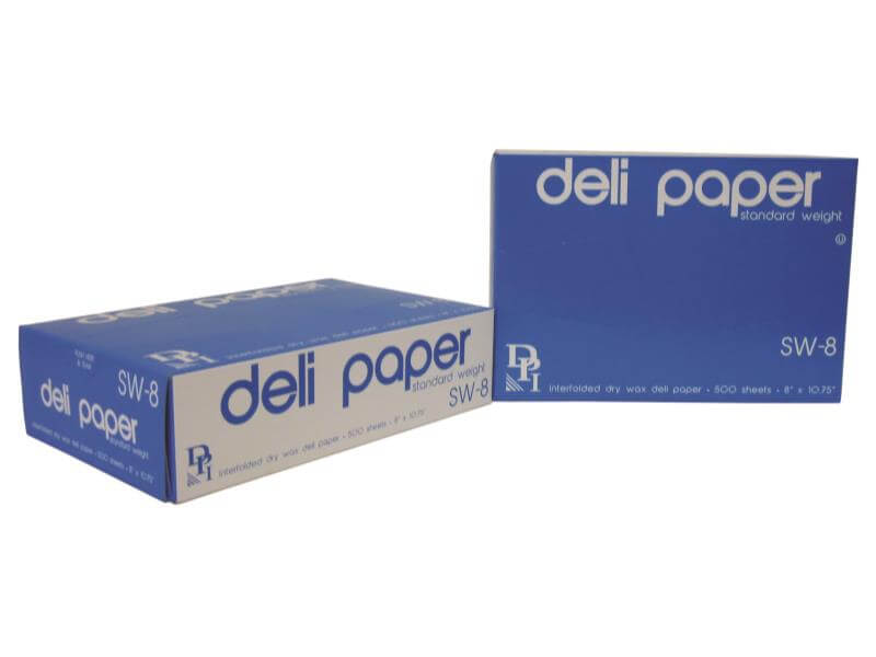Durable Packaging SW-8 8 x 10 3/4 Interfolded Deli Wrap Wax