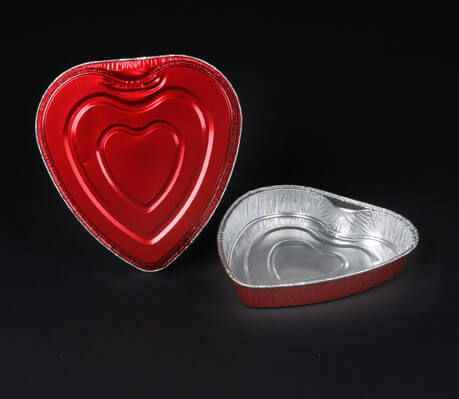 Heart Shaped Foil Pan with Dome Lid