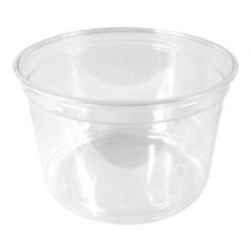 Choice 16 oz. Clear Round Deli Container (Microwavable)