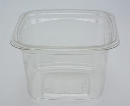 SafePro TE16 16 Oz Tamper Evident Clear Plastic Container with Hinged Lid,  240/CS