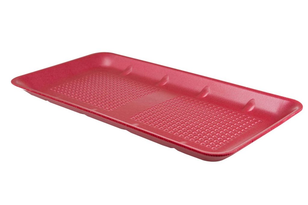 Pactiv Foam 25SH Heavy Supermarket Tray Rose, 14.875