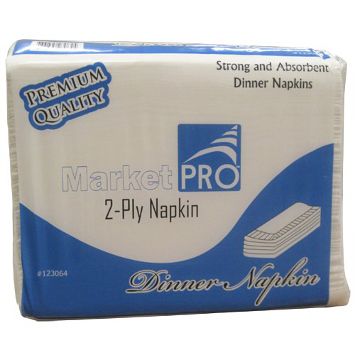 White 2-Ply Dinner Napkins (15 x 17) in Bulk - 3000/Case