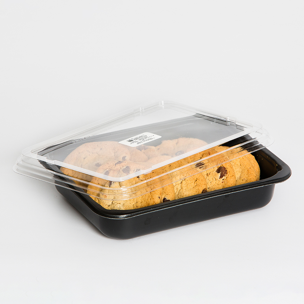 Sabert CPET Plastic Rectangle Food Container Black, 60 oz. - 250/Case -  Splyco